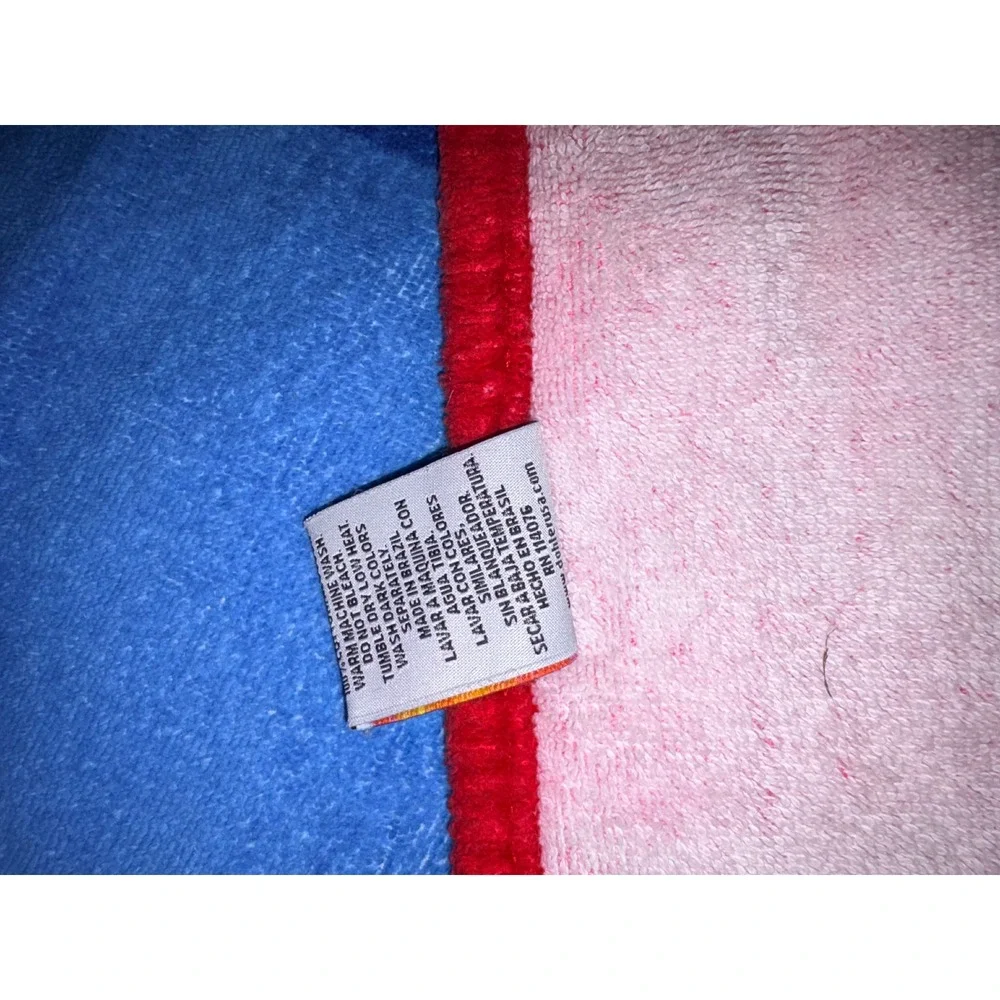 Baja Beach Towel Oversized Red‎ Blue Coastal Adirondack Chair Sailboats